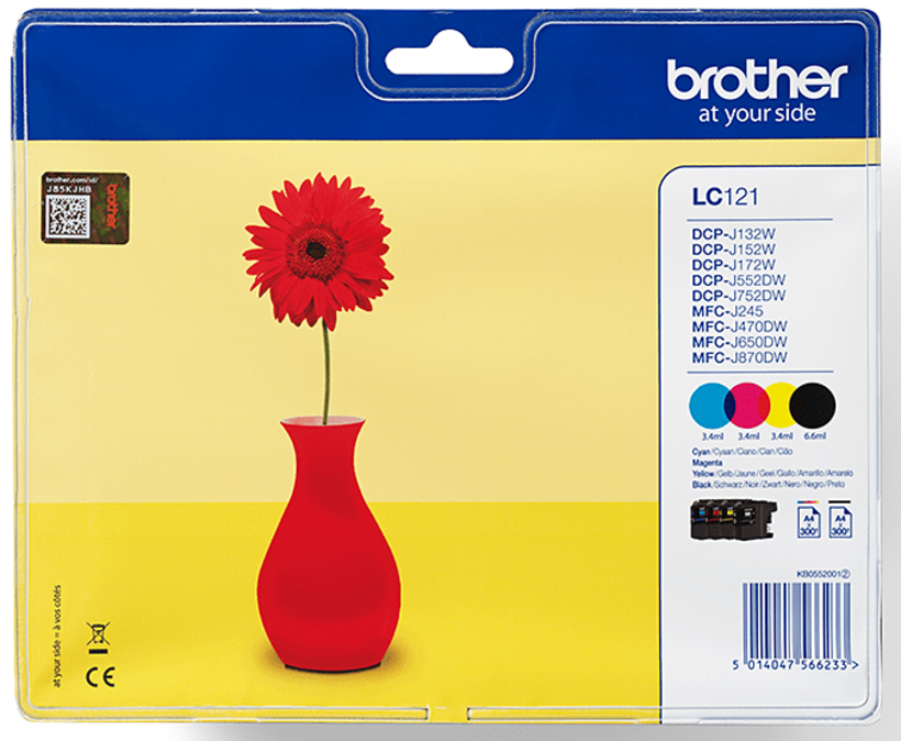 Brother LC-121 Ink BK/C/Y/M