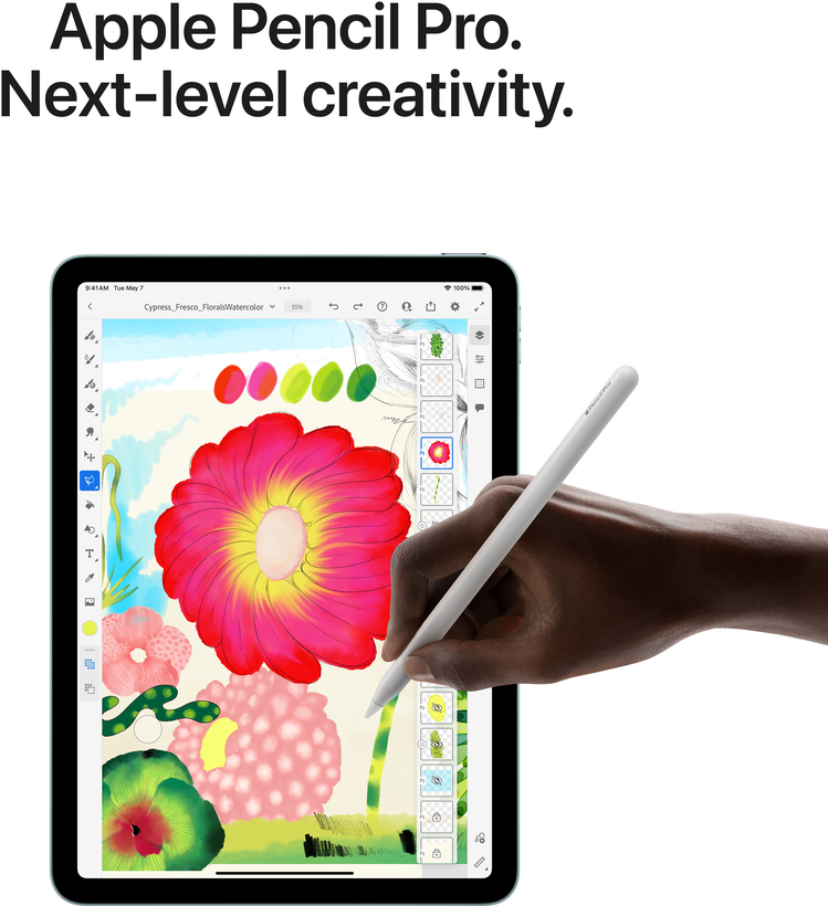 Apple 13" iPad Air M2 5G 1 To lum stell.