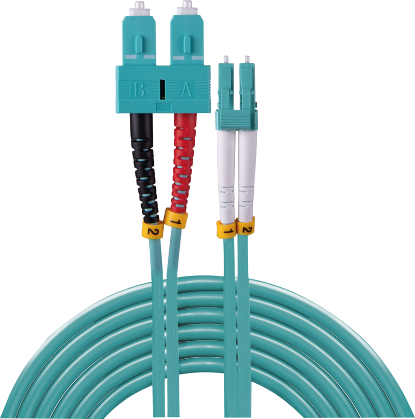 Cable patch dúplex FO LC-SC 10 m 50 µ