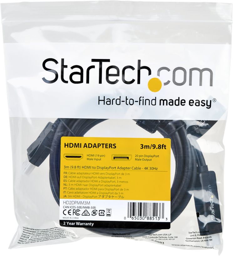 StarTech HDMI - DisplayPort Kabel 3 m