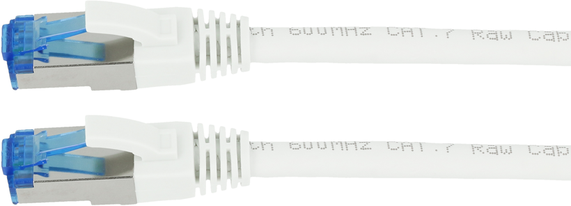 Câble patch RJ45 S/FTP Cat6a 0,5 m blanc