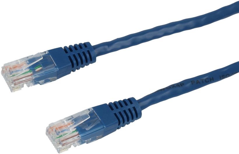 Câble patch RJ45 U/UTP Cat5e, 1,5m, bleu