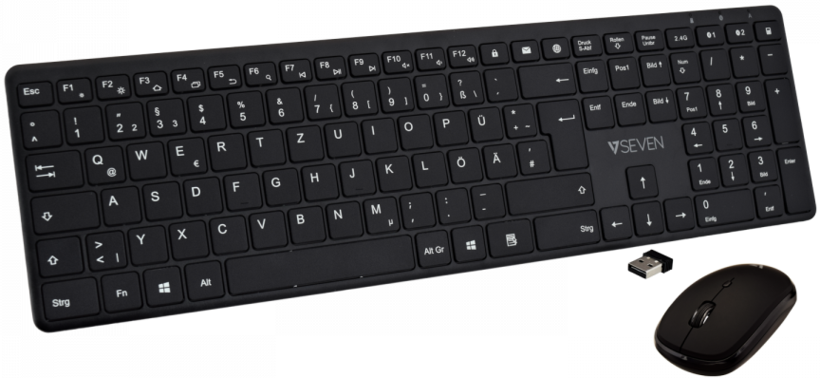 V7 CKW550 Slim Keyboard and Mouse Set
