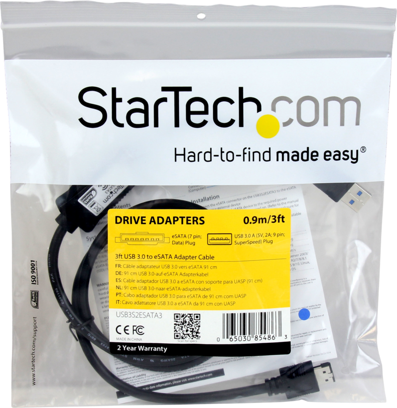 Adapter USB 3.0 Typ A wt - eSATA wt 0,8m