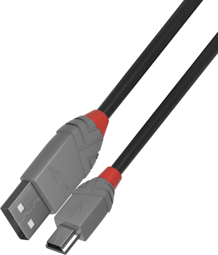 LINDY USB-A to Mini-B Cable 0.5m