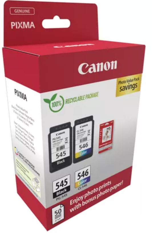 Canon PG-545/CL-546 Tinte+Fotopapier