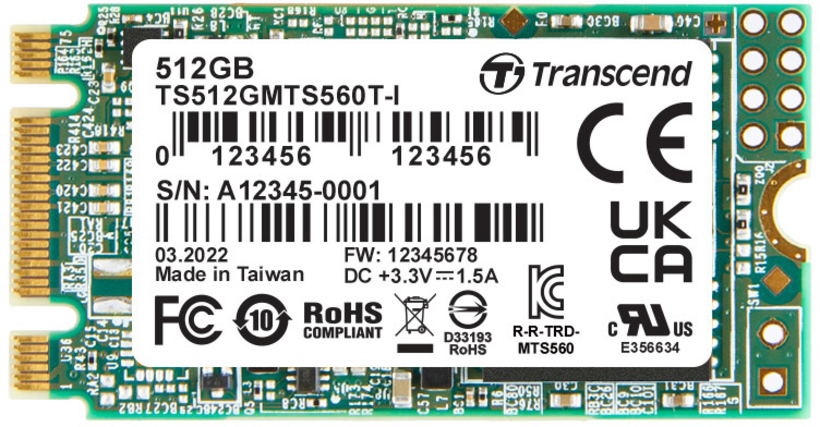 Transcend MTS560T-I SATA M.2 512 GB SSD