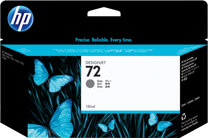 HP 72 Ink 130ml Grey