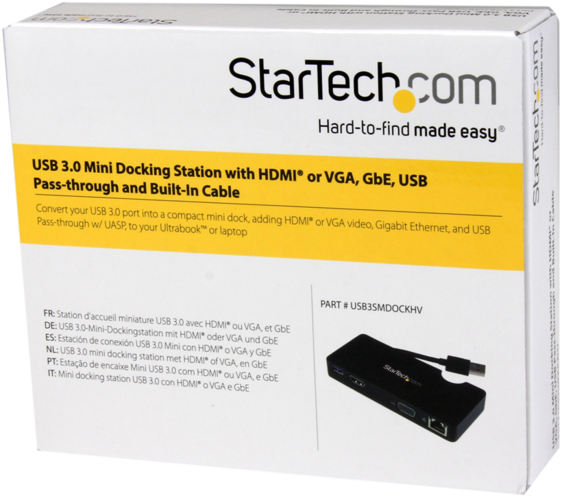 Adapter USB-A - HDMI/VGA/RJ45/USB