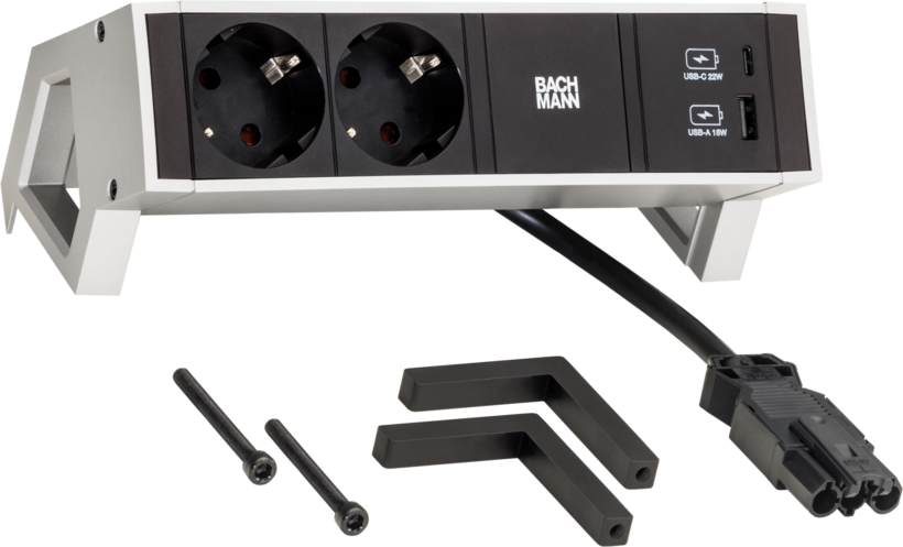 Power Strip 2-way + USB