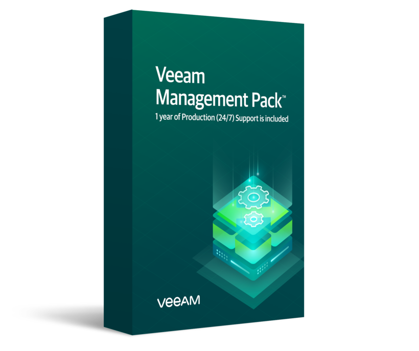 Veeam Management Pack for Microsoft System Center 1 year of Basic Support is included.