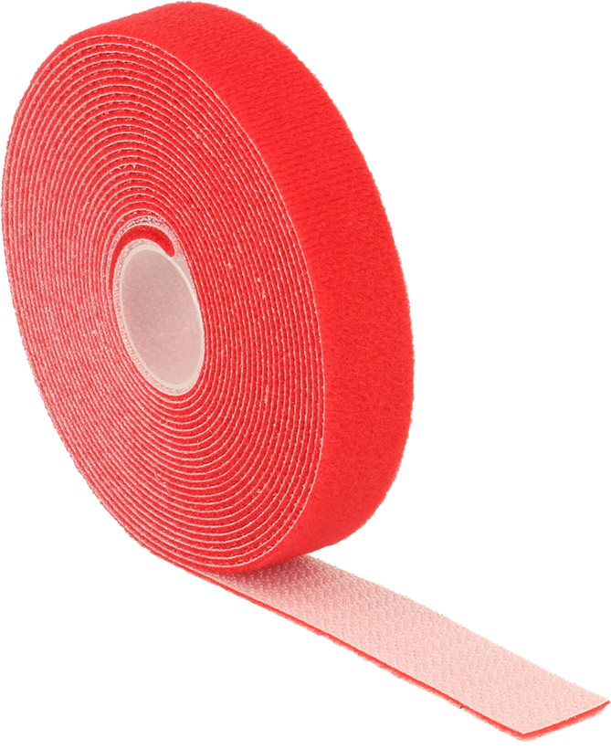 Klittenband kabelbinder rol 5000 mm rood