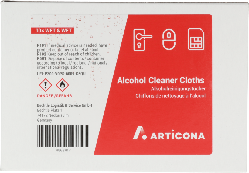ARTICONA Alcohol-based Cleaner Cloth 10x