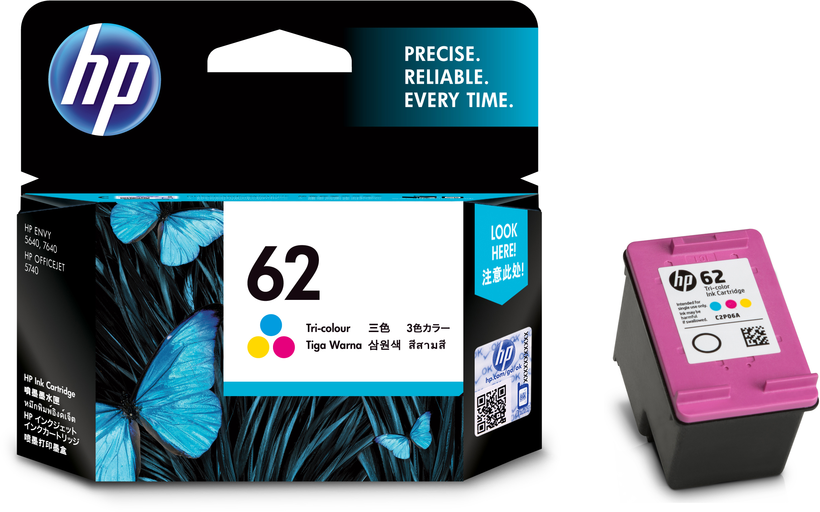 HP 62 Tinte dreifarbig