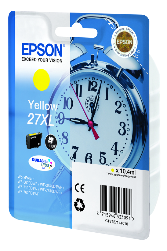 Epson 27XL tinta, sárga