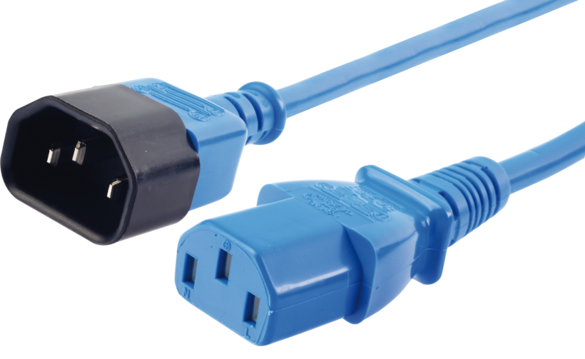 Kabel siec. C13gn - C14St 0,5 m, nieb.