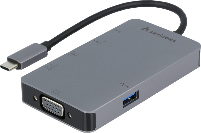 Adaptateur USB-C - HDMI/VGA/RJ45/USB