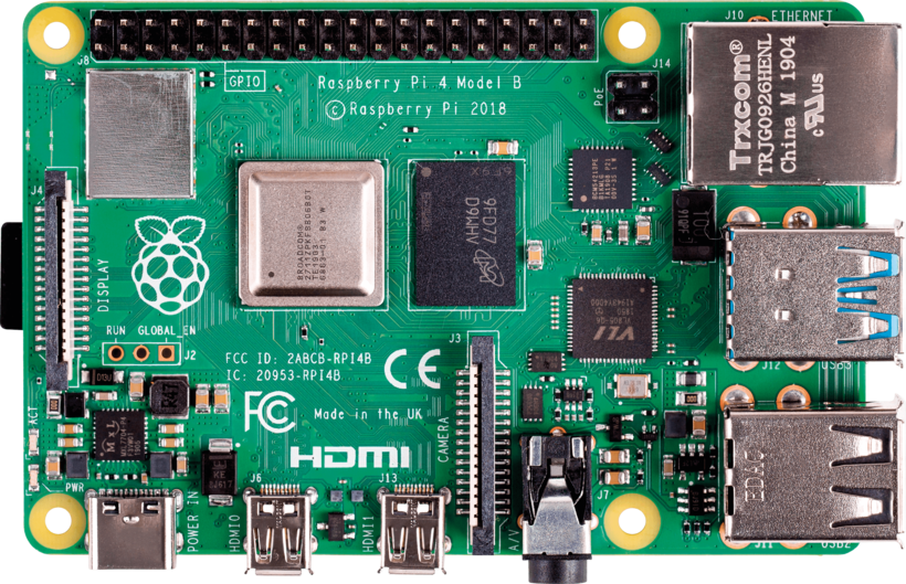 Raspberry Pi 4B 4GB egykártyás PC
