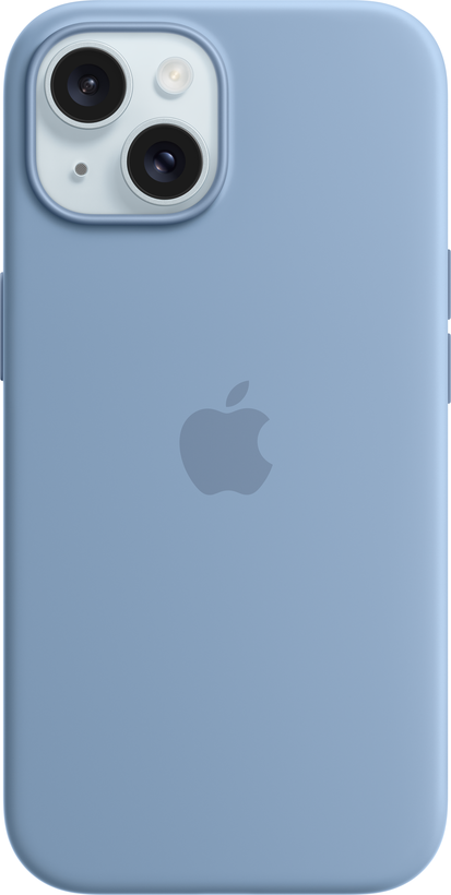 Silikon. obal Apple iPhone 15 zim. modrý