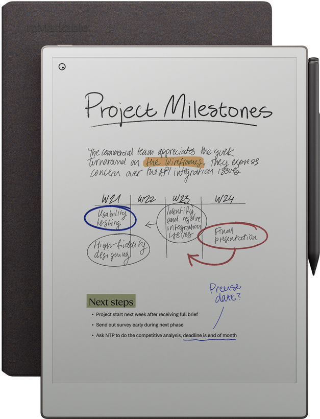 reMarkable PaperPro Marker+ Folio Basalt