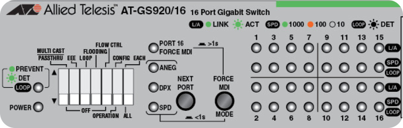 Switch Allied Telesis AT-GS920/16