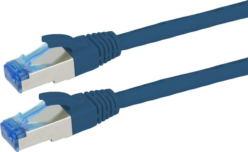 Câble patch RJ45 S/FTP Cat6a 0,25 m bleu