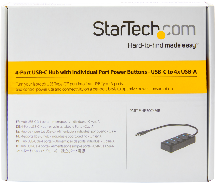 StarTech USB Hub 3.0 4Port+przeł.