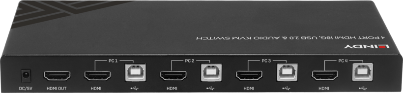 Switch KVM LINDY 4 ports HDMI