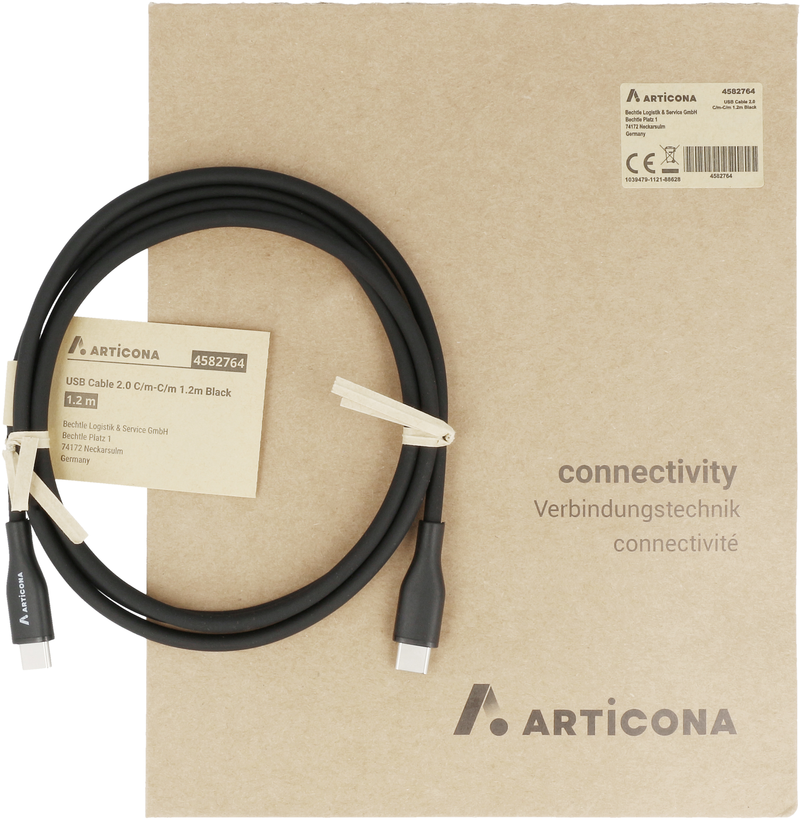 USB Cable 2.0 C/m-C/m 1.2m Black