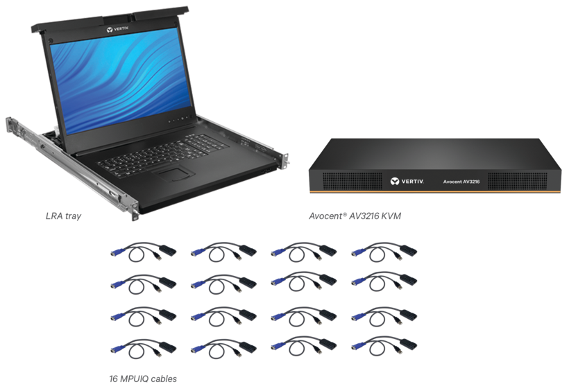 Avocent TFT Konsola + 16 Port KVM-Sw IP
