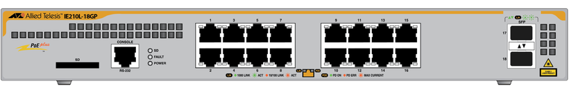 Switch PoE Allied Telesis AT-IE210L-18GP