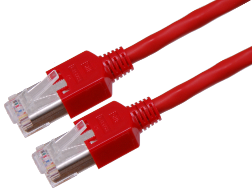 Câble patch RJ45 S/UTP Cat5e 2 m rouge