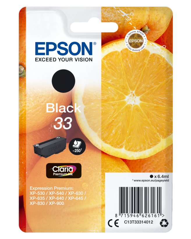 Epson 33 Claria Ink Black