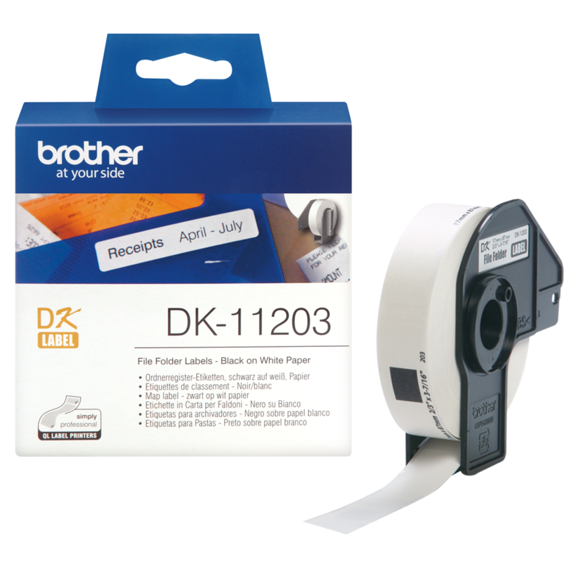 Brother 17x87mm Ordnerregister-Etiketten