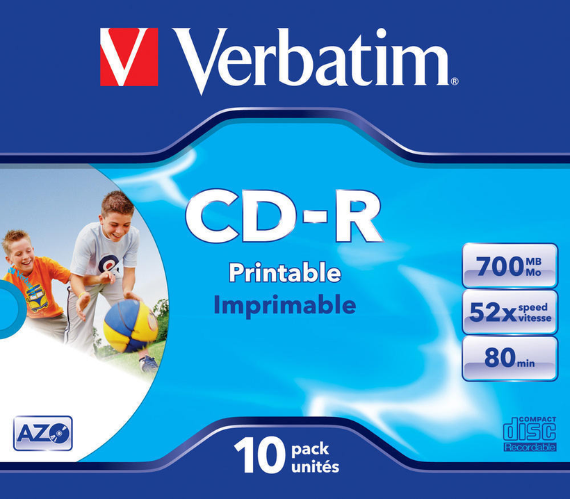 Verbatim CD-R 80/700MB 52x Ink JC 10-pck