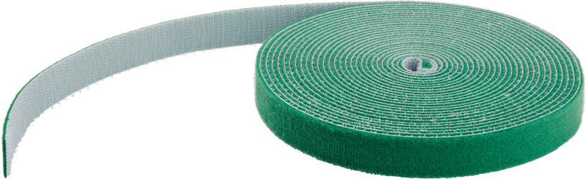 Hook-and-Loop Cable Tie Roll 7.62m Green