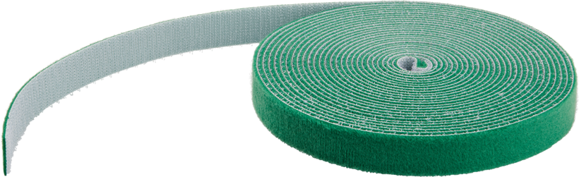 Hook-and-Loop Cable Tie Roll 7.62m Green