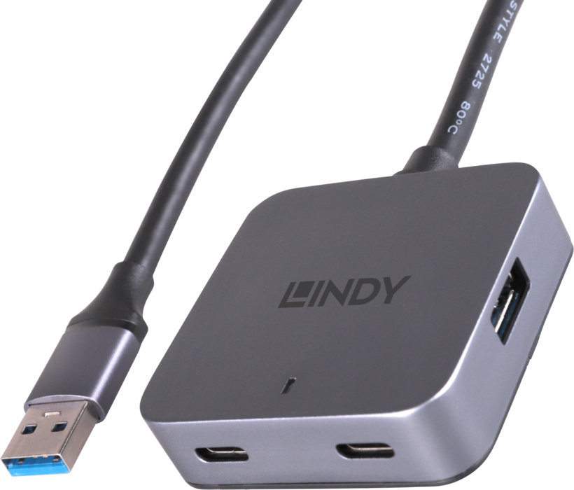 Hub USB LINDY 3.0 4 puertos 5 m
