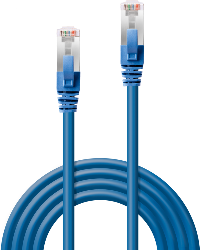 Câble patch RJ45 S/FTP Cat6 0,5 m bleu