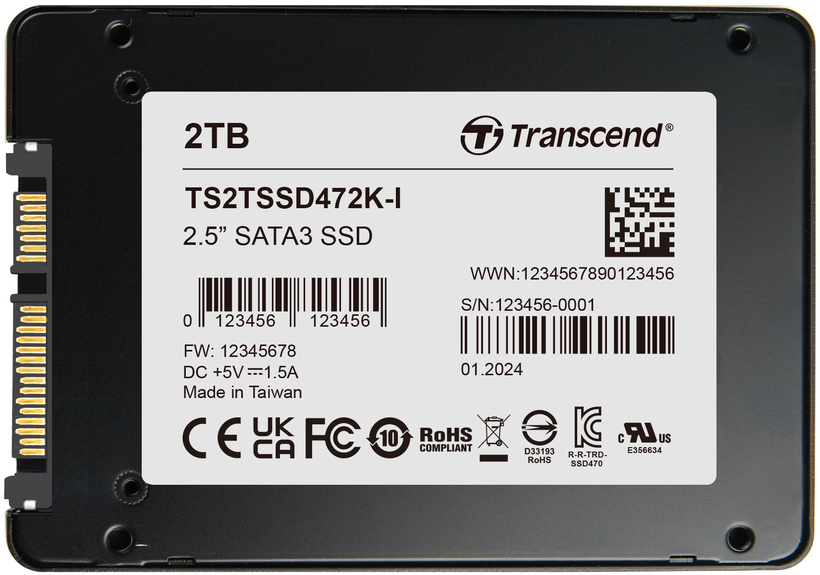 Transcend SSD472K-I 2TB SATA SSD