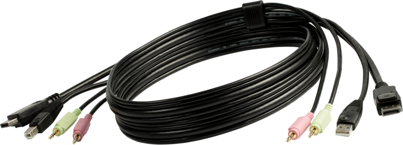 StarTech KVM Cable DP+USB+Audio 1.8m