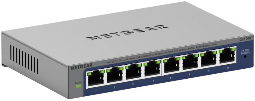 Netgear GS108Ev4 Managed Plus Switch