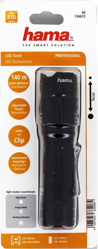 Lampe de poche Hama Professional 3 noir