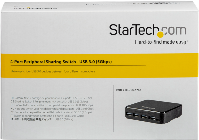 Switch partage StarTech 4 PC-4 app. USB3