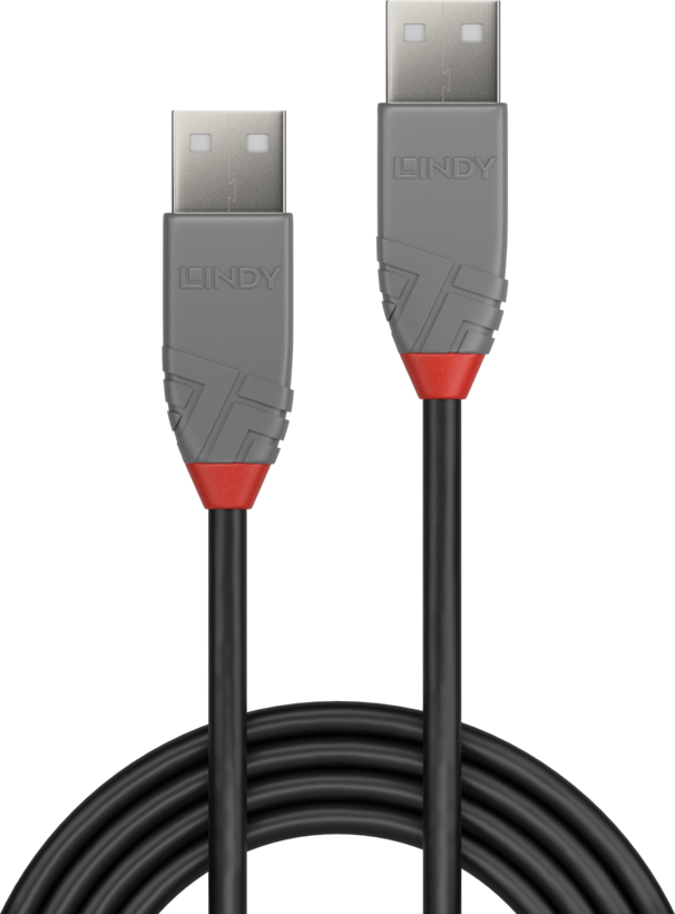Cabo LINDY USB tipo A 0,5 m