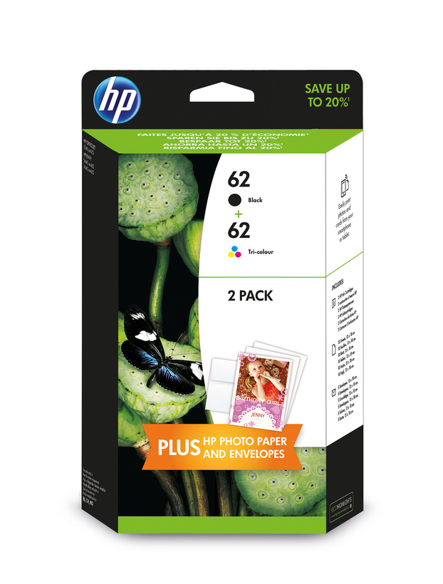 HP 62 Ink 2-Pack