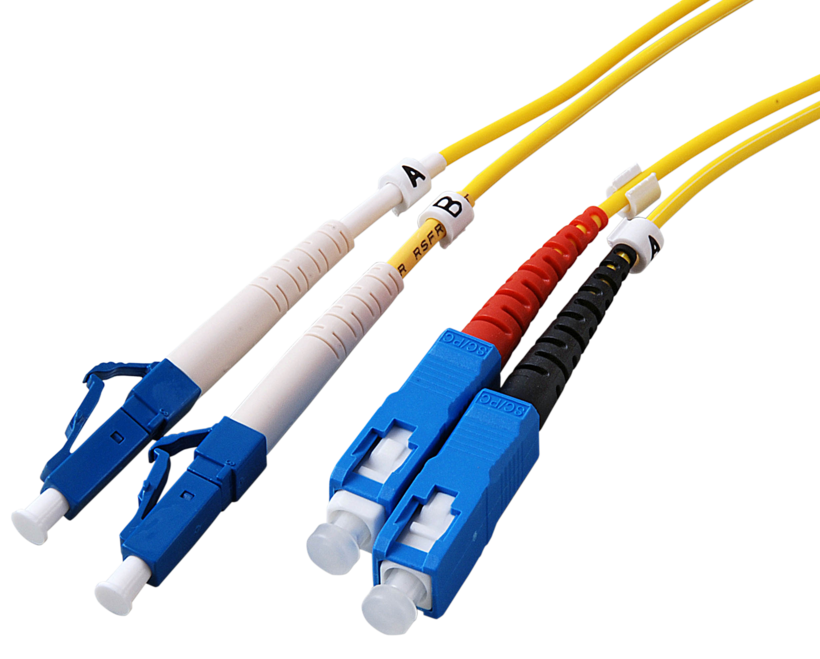 Câble patch FO duplex LC-SC 3 m 9/125 µ