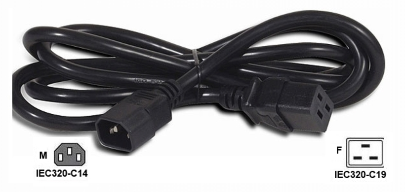 Power Cord IEC320-C14 to C19, 10A