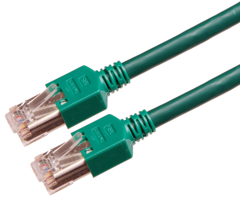 Câble patch RJ45 S/FTP Cat5e 15 m vert
