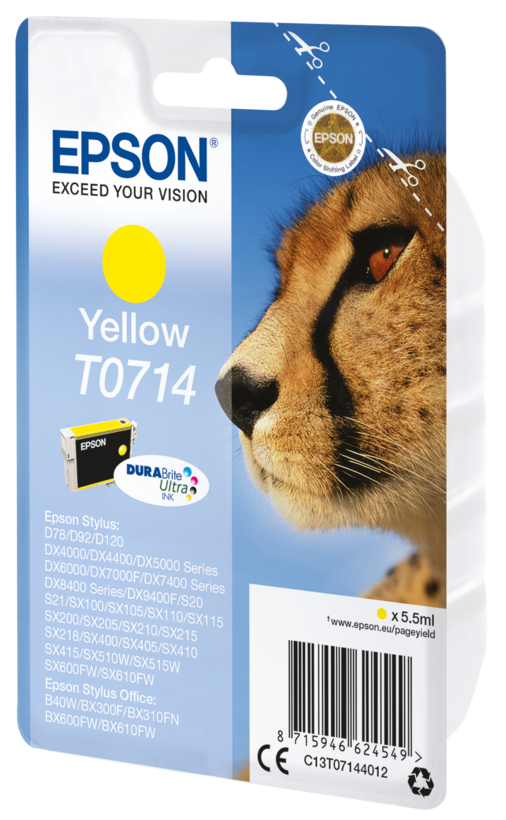 Epson T0714 tinta, sárga
